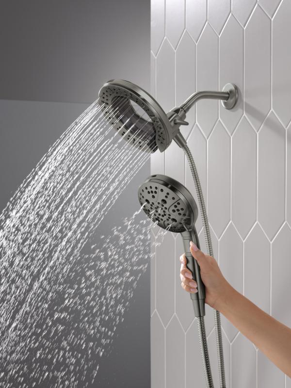 DELTA Universal Showering Components 7-Setting In2ition with ProClean — Lumicoat® Black Stainless