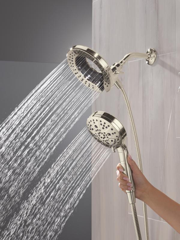 DELTA Universal Showering Components 7-Setting In2ition with ProClean — Lumicoat® Polished Nickel
