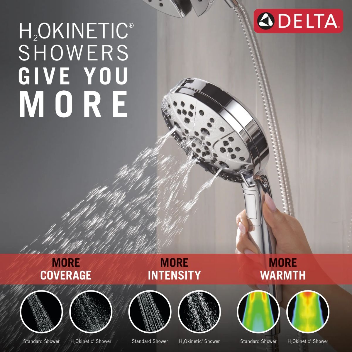 DELTA Universal Showering Components 7-Setting In2ition with ProClean — Lumicoat® Chrome