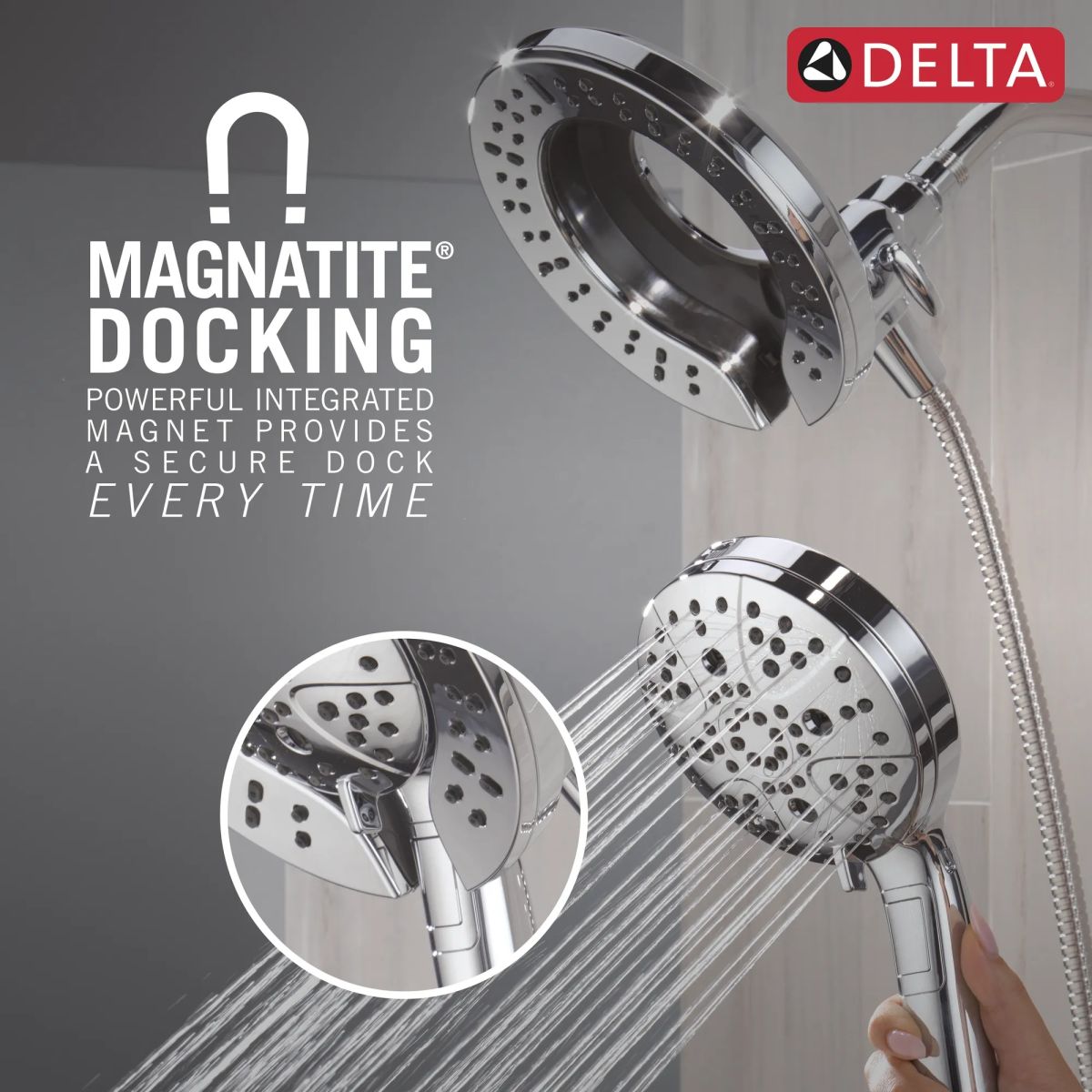 DELTA Universal Showering Components 7-Setting In2ition with ProClean — Lumicoat® Chrome