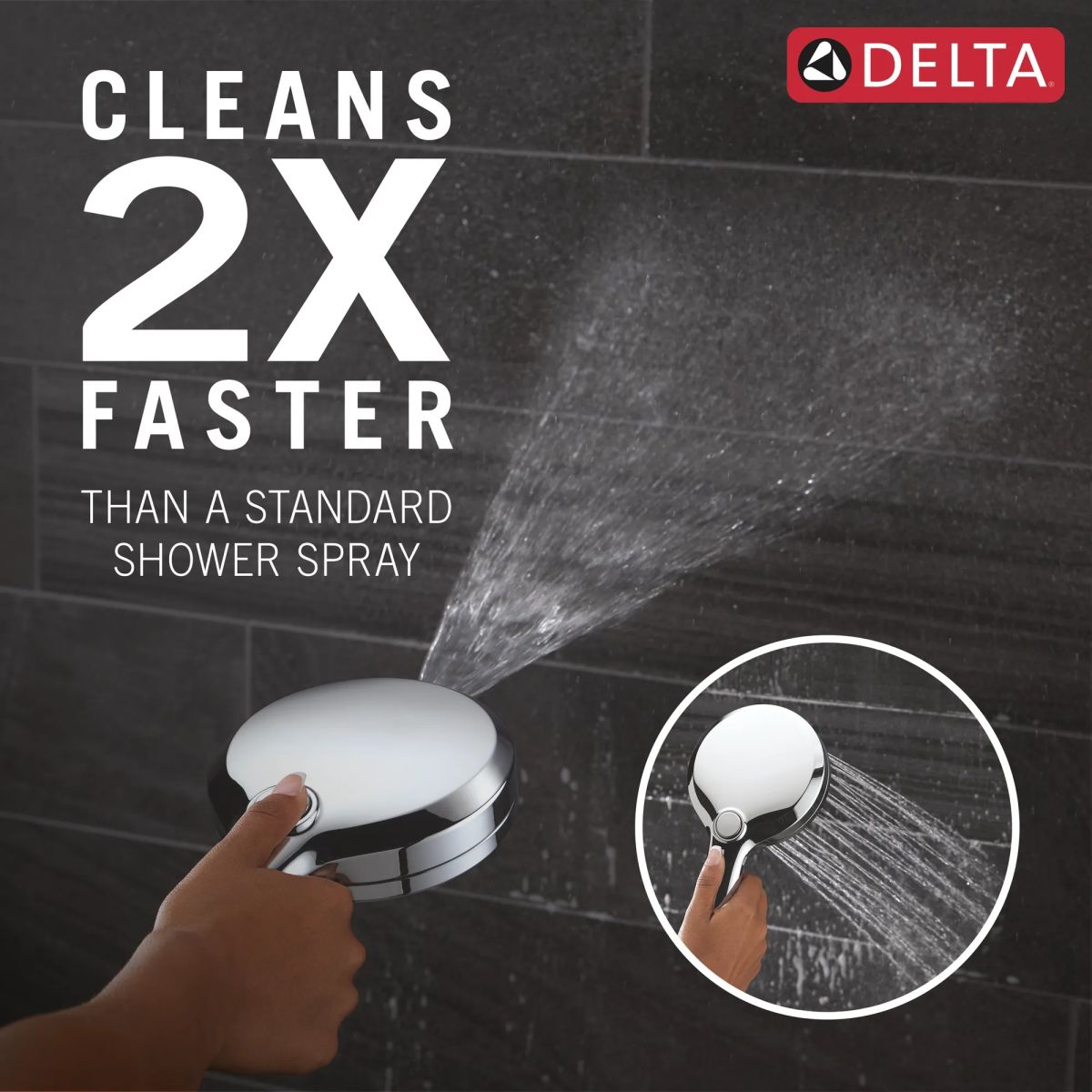 DELTA Universal Showering Components 7-Setting In2ition with ProClean — Lumicoat® Chrome