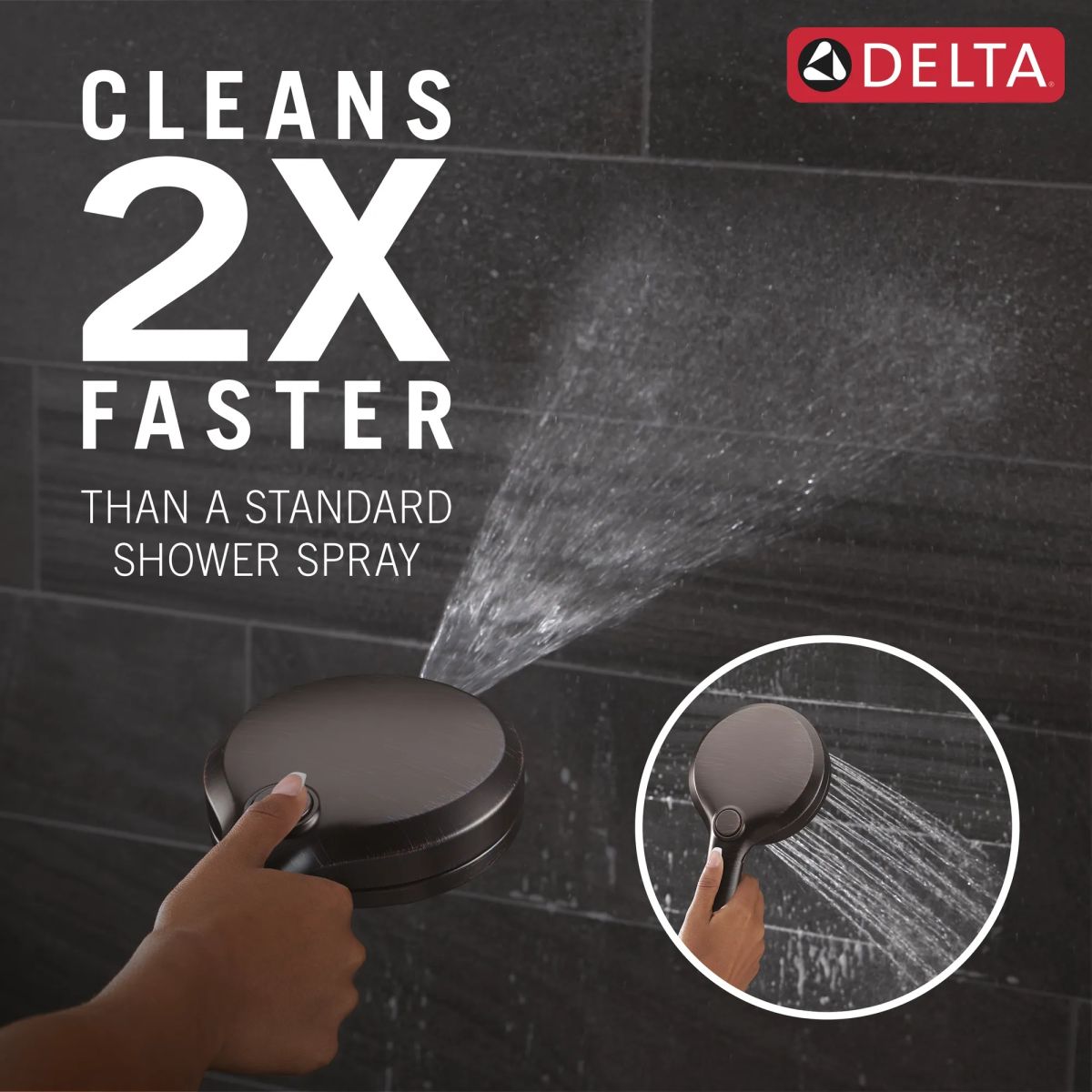 DELTA Universal Showering Components 7-Setting In2ition with ProClean — Venetian Bronze