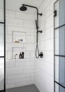 DELTA Universal Showering Components H2OKINETIC 5-Setting Contemporary Raincan Shower Head — Matte Black