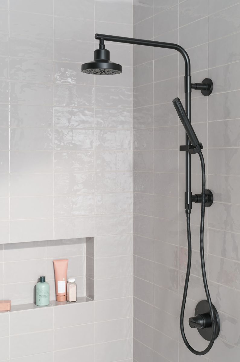 DELTA Universal Showering Components Shower Column 18" Round — Matte Black