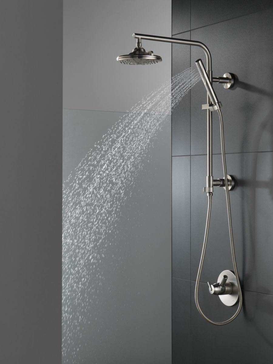 DELTA Universal Showering Components Emerge 18" Round Shower Column — Lumicoat® Stainless