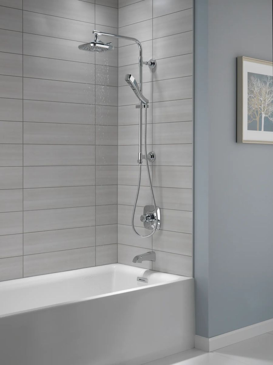 DELTA Universal Showering Components Emerge 26" Round Shower Column — Lumicoat® Chrome