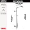 DELTA Universal Showering Components Emerge 26" Round Shower Column — Lumicoat® Chrome