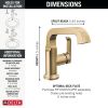 DELTA Tetra Single Handle Bathroom Faucet — Lumicoat® Champagne Bronze