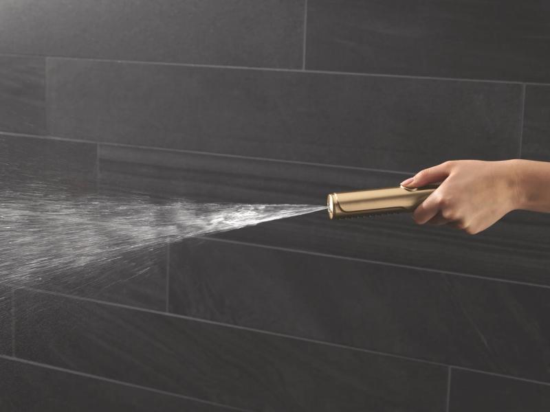 DELTA Universal Showering Components 2-Setting Hand Shower with ProClean Spray — Lumicoat® Champagne Bronze