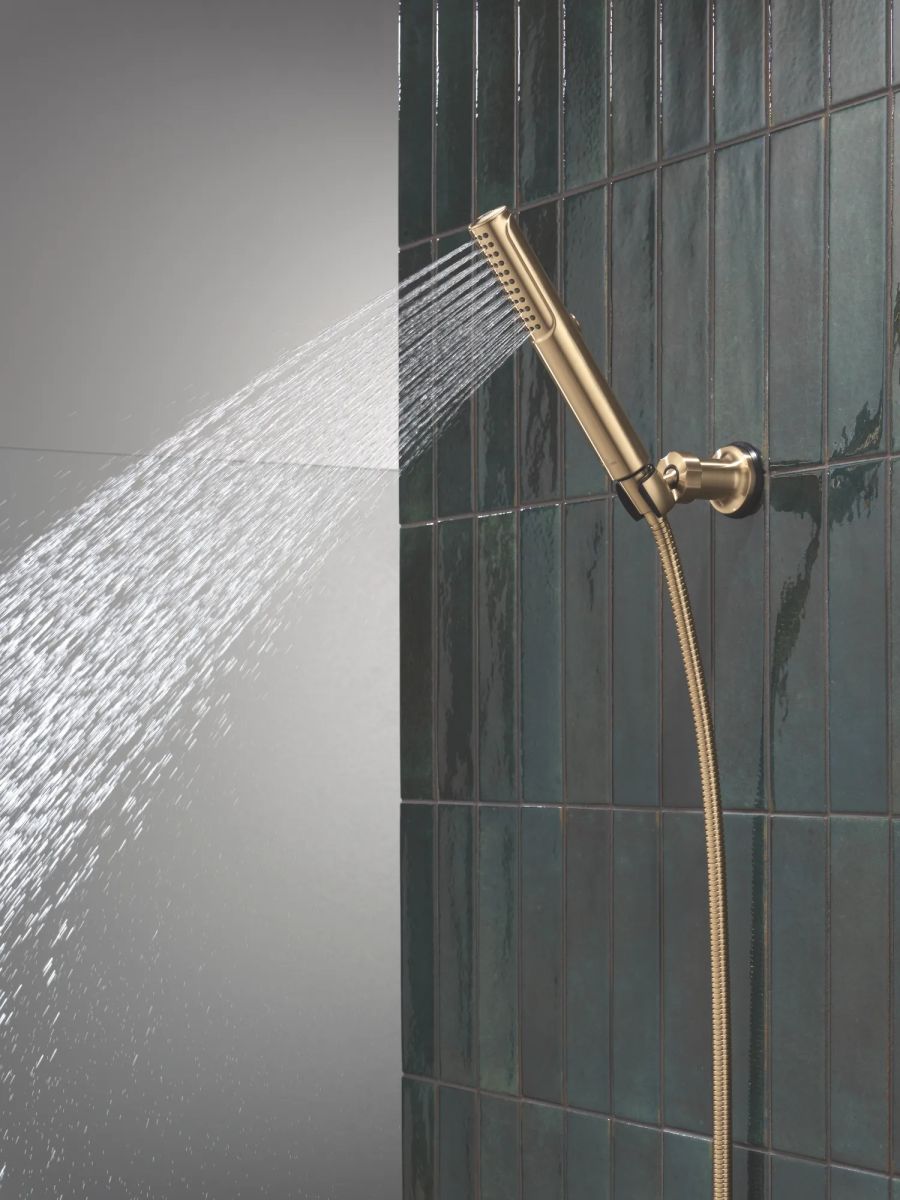 DELTA Universal Showering Components 2-Setting Hand Shower with ProClean Spray — Lumicoat® Champagne Bronze