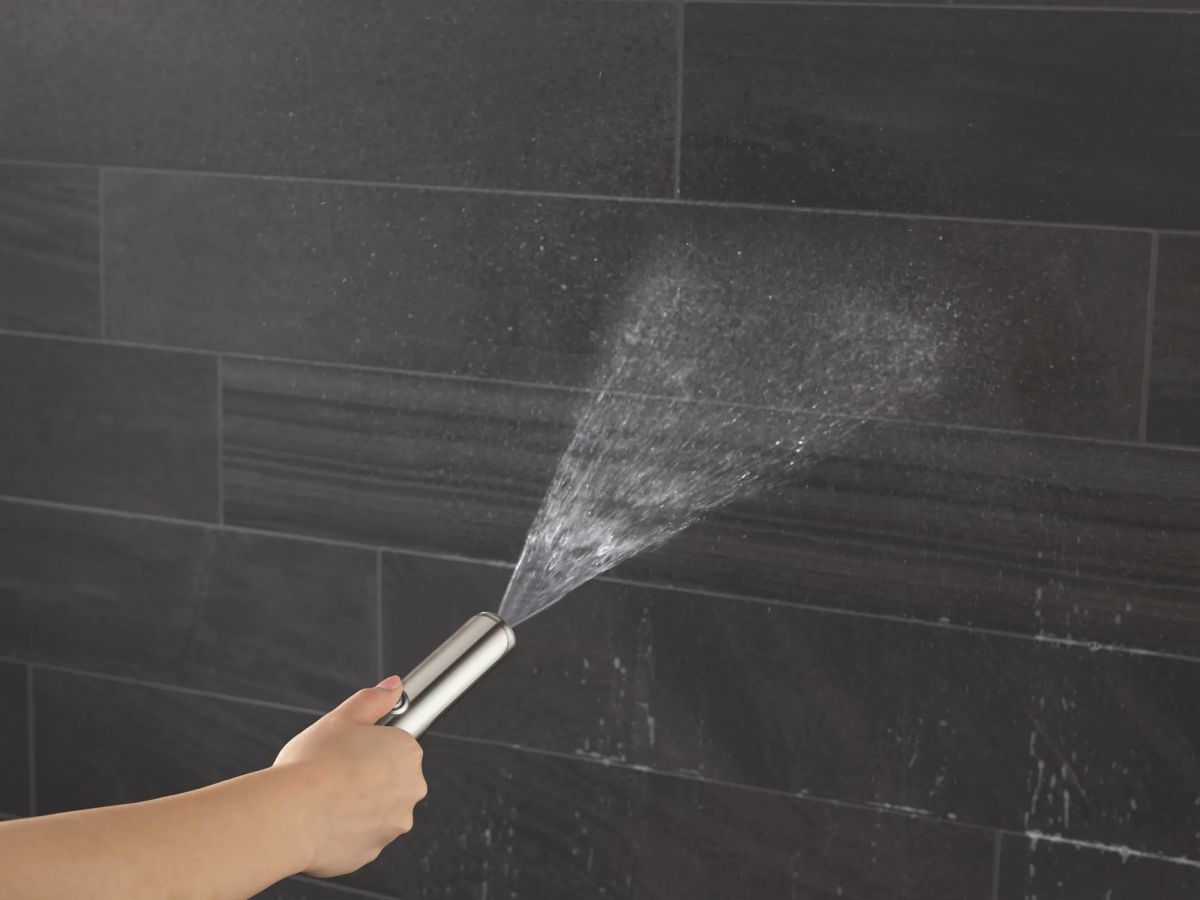 DELTA Universal Showering Components 2-Setting Hand Shower with ProClean Spray — Lumicoat® Stainless