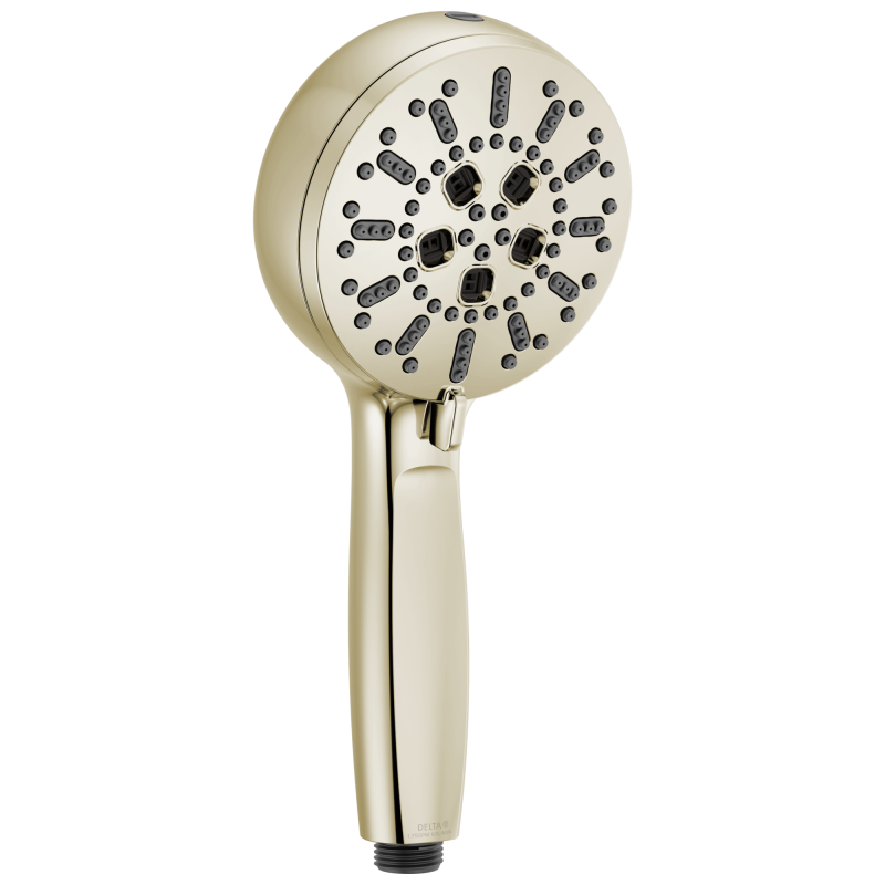 DELTA Universal Showering Components 7-Setting Hand Shower with Cleaning Spray — Lumicoat® Polished Nickel