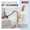 DELTA Cassidy Single Handle Pull Down Bathroom Faucet — Champagne Bronze