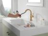 DELTA Cassidy Single Handle Pull Down Bathroom Faucet — Champagne Bronze