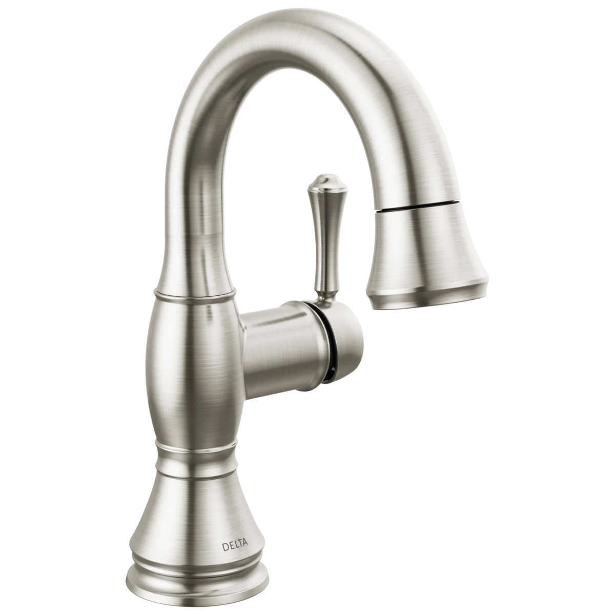 DELTA Cassidy Single Handle Pull Down Bathroom Faucet — Stainless