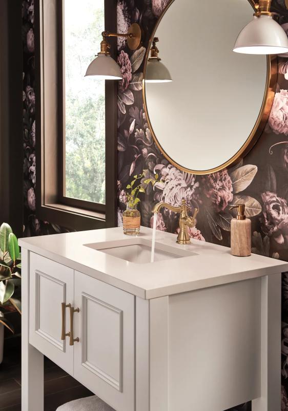 DELTA Cassidy Single Handle Bathroom Faucet — Champagne Bronze