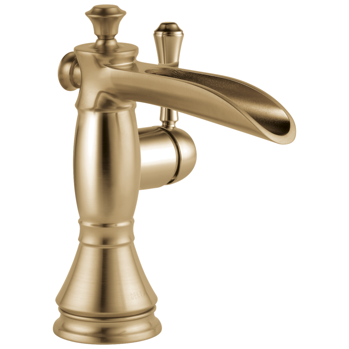 DELTA Cassidy Single Handle Channel Bathroom Faucet — Champagne Bronze