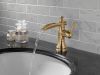 DELTA Cassidy Single Handle Channel Bathroom Faucet — Champagne Bronze