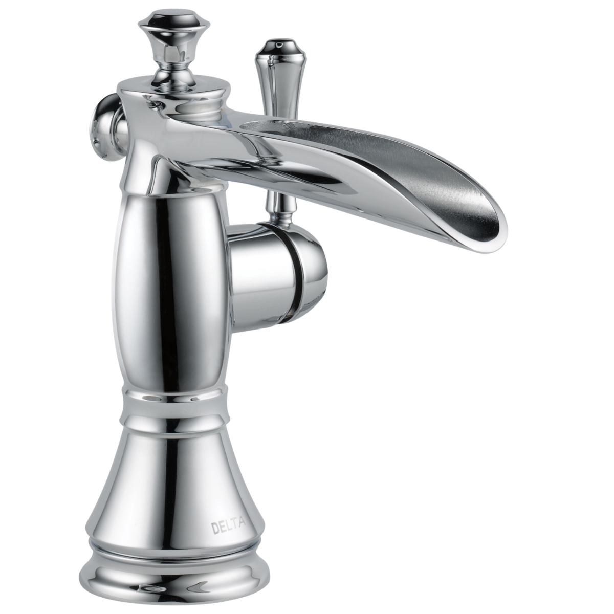 DELTA Cassidy Single Handle Channel Bathroom Faucet — Chrome