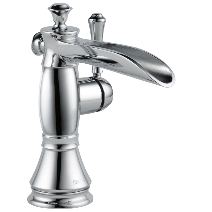 DELTA Cassidy Single Handle Channel Bathroom Faucet — Chrome