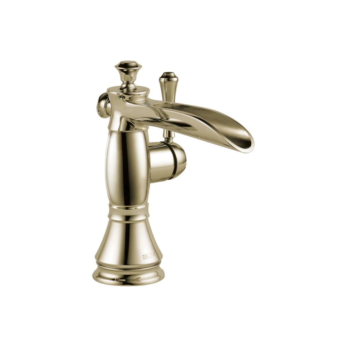 DELTA Cassidy Single Handle Channel Bathroom Faucet — Polished Nickel