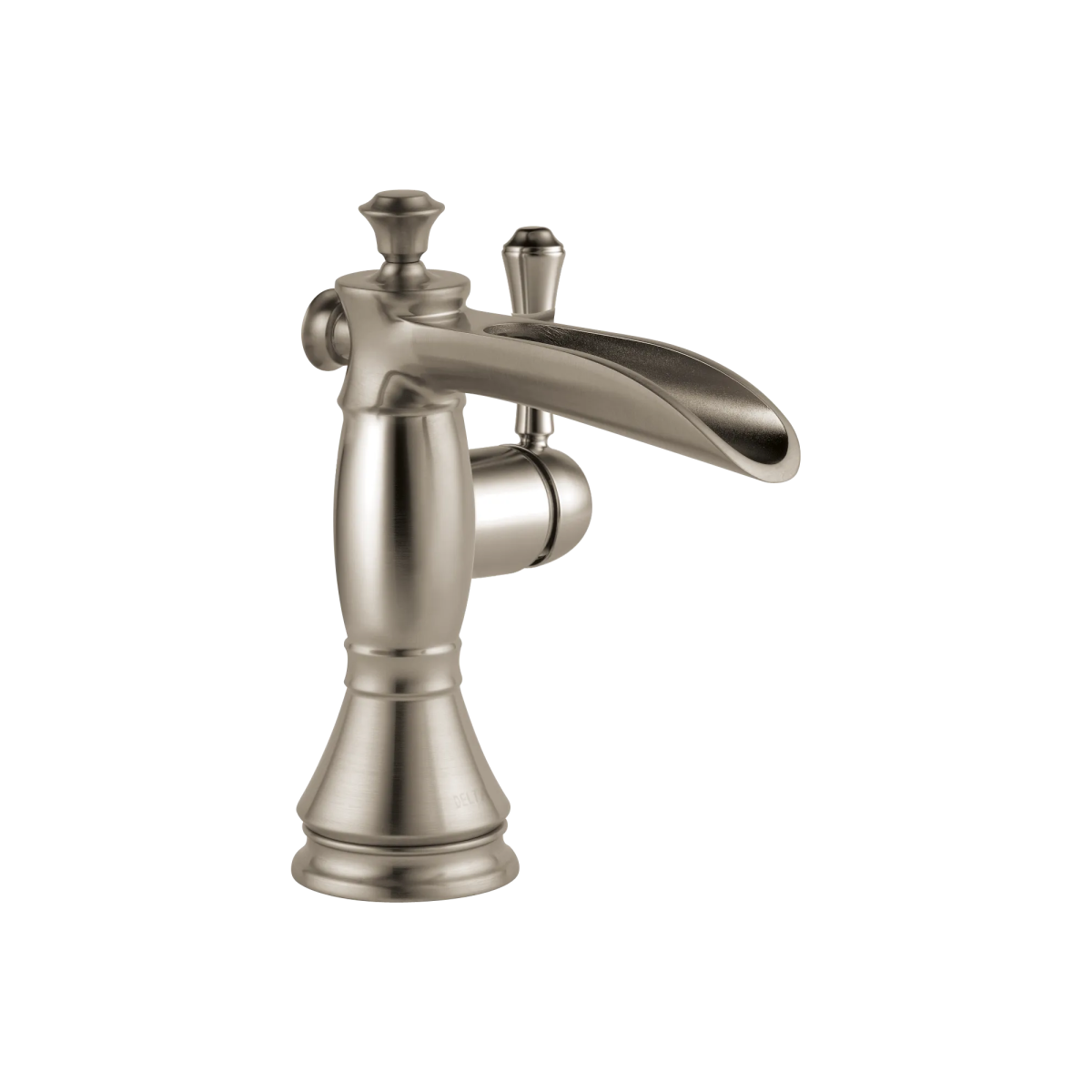 DELTA Cassidy Single Handle Channel Bathroom Faucet — Stainless