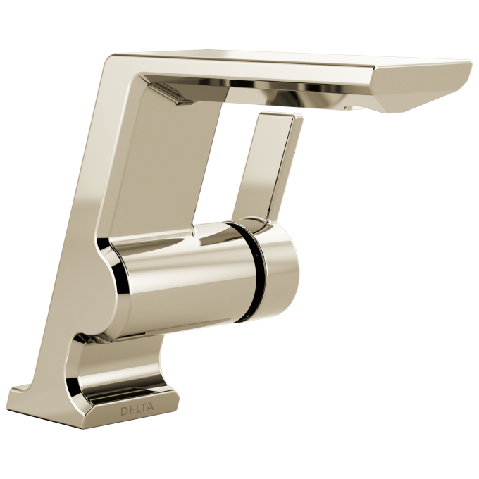 DELTA Pivotal Single Handle Bathroom Faucet — Lumicoat® Polished Nickel
