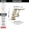 DELTA Pivotal Single Handle Bathroom Faucet — Lumicoat® Polished Nickel