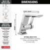DELTA Pivotal Single Handle Bathroom Faucet — Lumicoat® Chrome