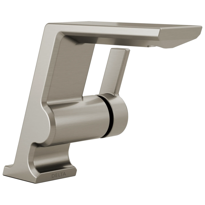 DELTA Pivotal Single Handle Bathroom Faucet — Lumicoat® Stainless