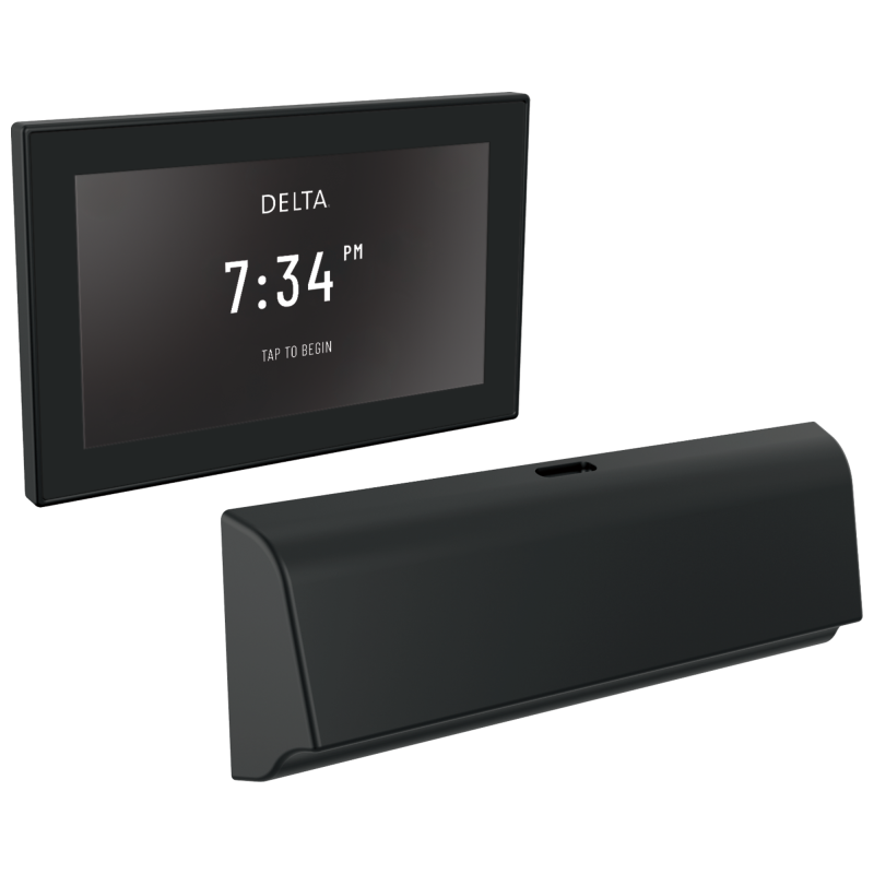 DELTA Universal Showering Components Unilateral Digital Steam Package — Matte Black