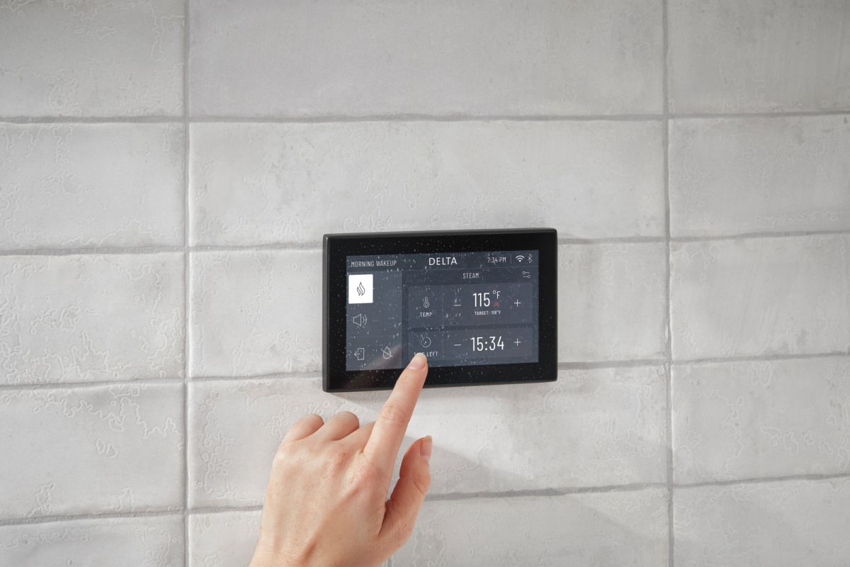 DELTA Universal Showering Components Unilateral Digital Steam Package — Matte Black