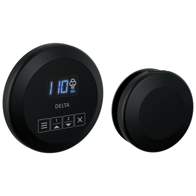 DELTA Universal Showering Components Round Steam Package — Matte Black