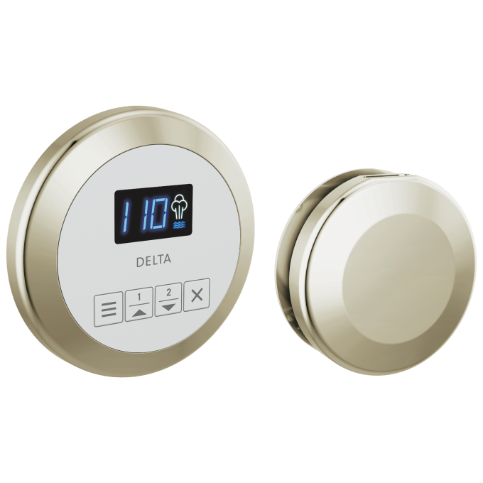 DELTA Universal Showering Components Round Steam Package — Lumicoat® Polished Nickel