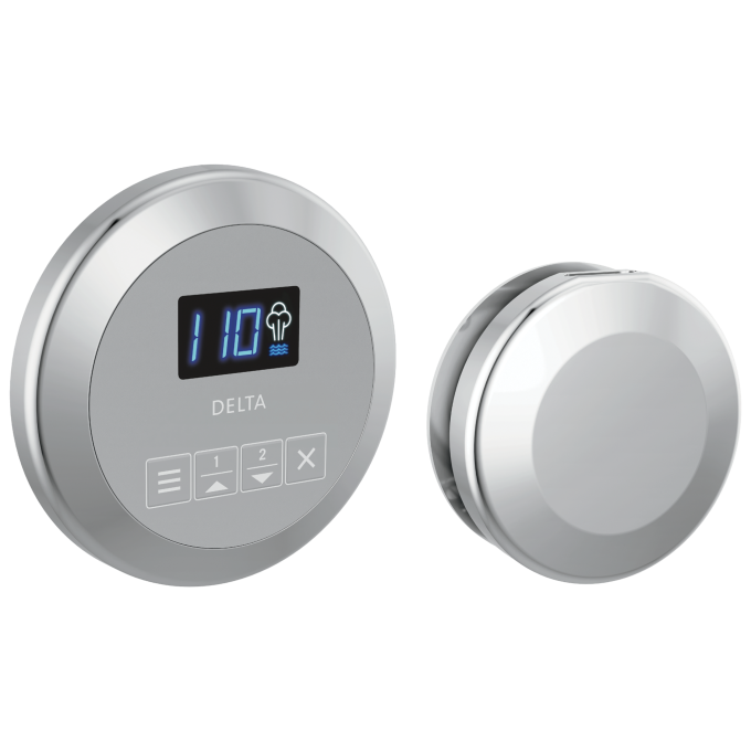 DELTA Universal Showering Components Round Steam Package — Lumicoat® Chrome