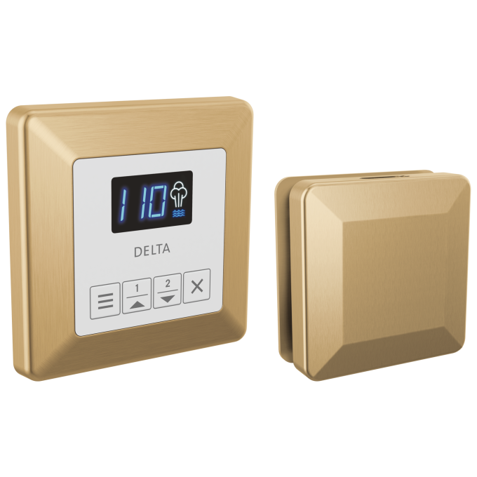 DELTA Universal Showering Components Square Steam Package — Lumicoat® Champagne Bronze