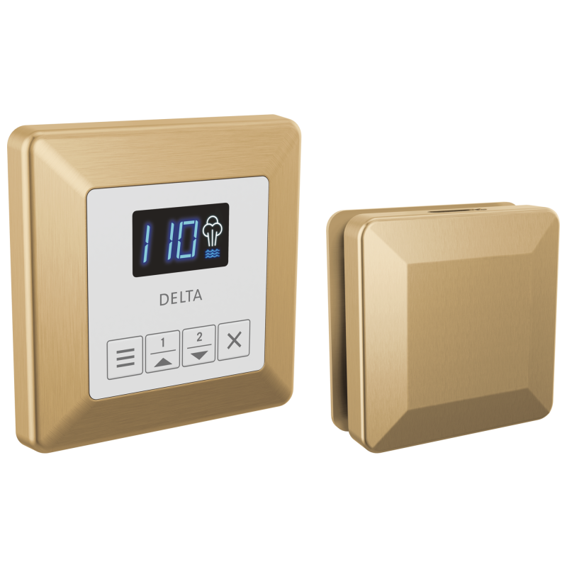 DELTA Universal Showering Components Square Steam Package — Lumicoat® Champagne Bronze