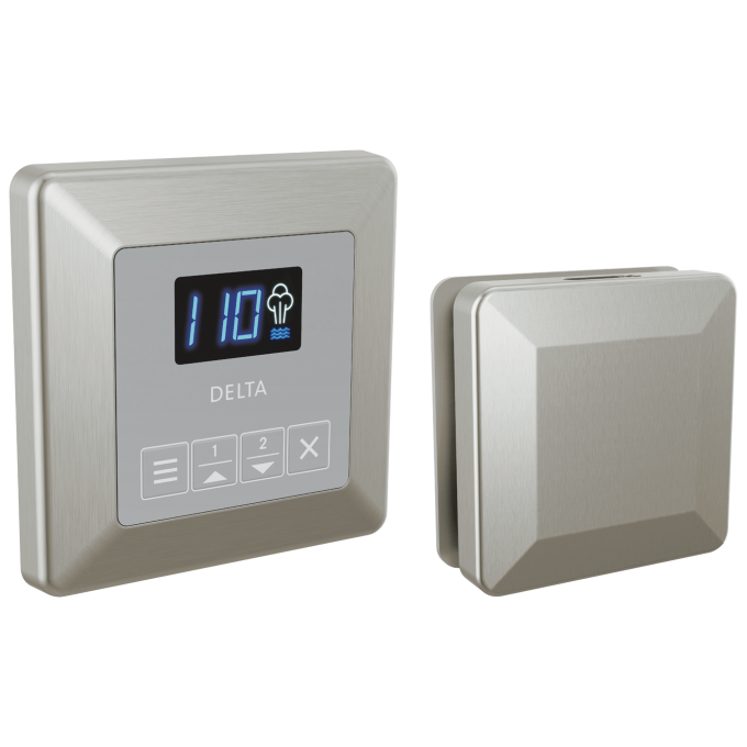 DELTA Universal Showering Components Square Steam Package — Lumicoat® Stainless