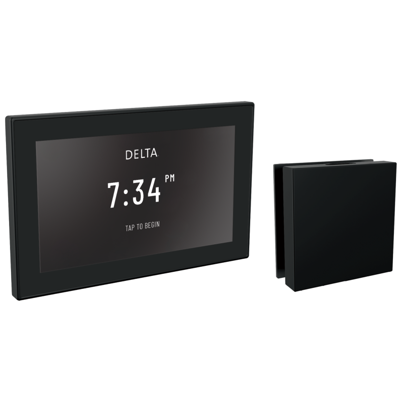 DELTA Universal Showering Components Square Digital Steam Package — Matte Black