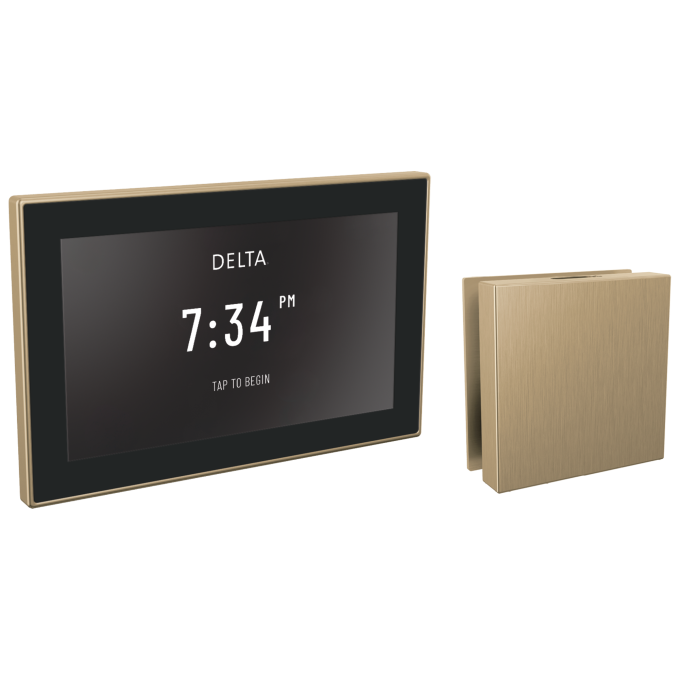 DELTA Universal Showering Components Square Digital Steam Package — Lumicoat® Champagne Bronze