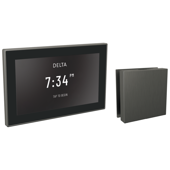 DELTA Universal Showering Components Square Digital Steam Package — Lumicoat® Black Stainless