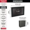 DELTA Universal Showering Components Square Digital Steam Package — Lumicoat® Black Stainless