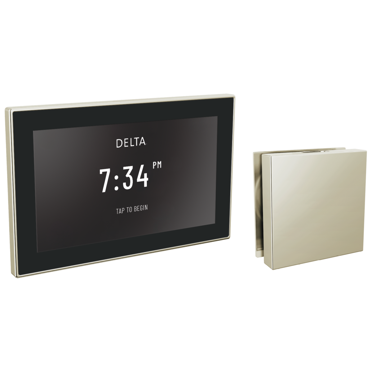 DELTA Universal Showering Components Square Digital Steam Package — Lumicoat® Polished Nickel