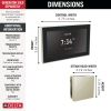DELTA Universal Showering Components Square Digital Steam Package — Lumicoat® Polished Nickel