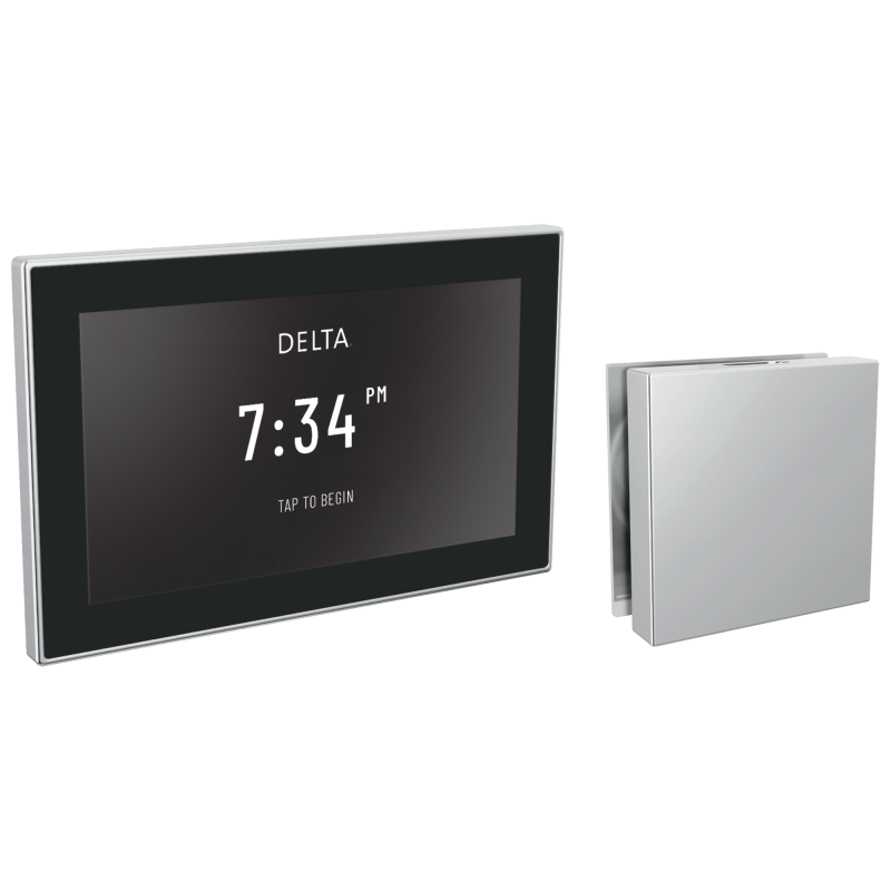 DELTA Universal Showering Components Square Digital Steam Package — Lumicoat® Chrome