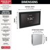 DELTA Universal Showering Components Square Digital Steam Package — Lumicoat® Chrome