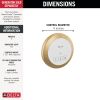 DELTA Universal Showering Components Round Exterior Steam Control — Lumicoat® Champagne Bronze