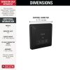DELTA Universal Showering Components Square Exterior Steam Control — Matte Black