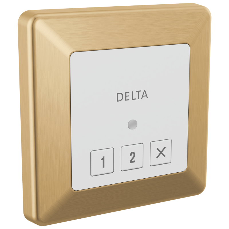 DELTA Universal Showering Components Square Exterior Steam Control — Lumicoat® Champagne Bronze