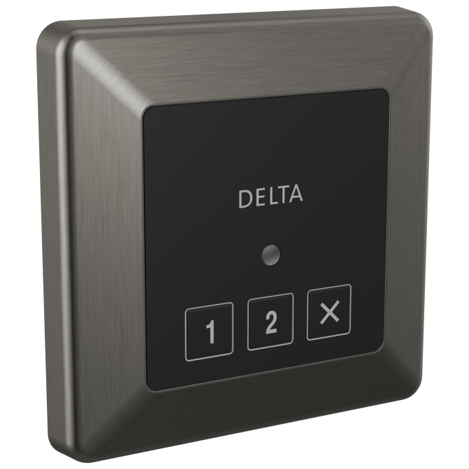 DELTA Universal Showering Components Square Exterior Steam Control — Lumicoat® Black Stainless